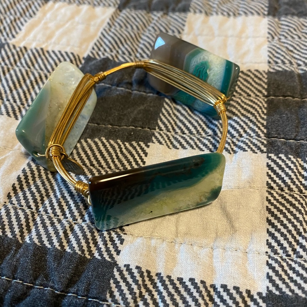 Green Bourbon and Bowties bangle